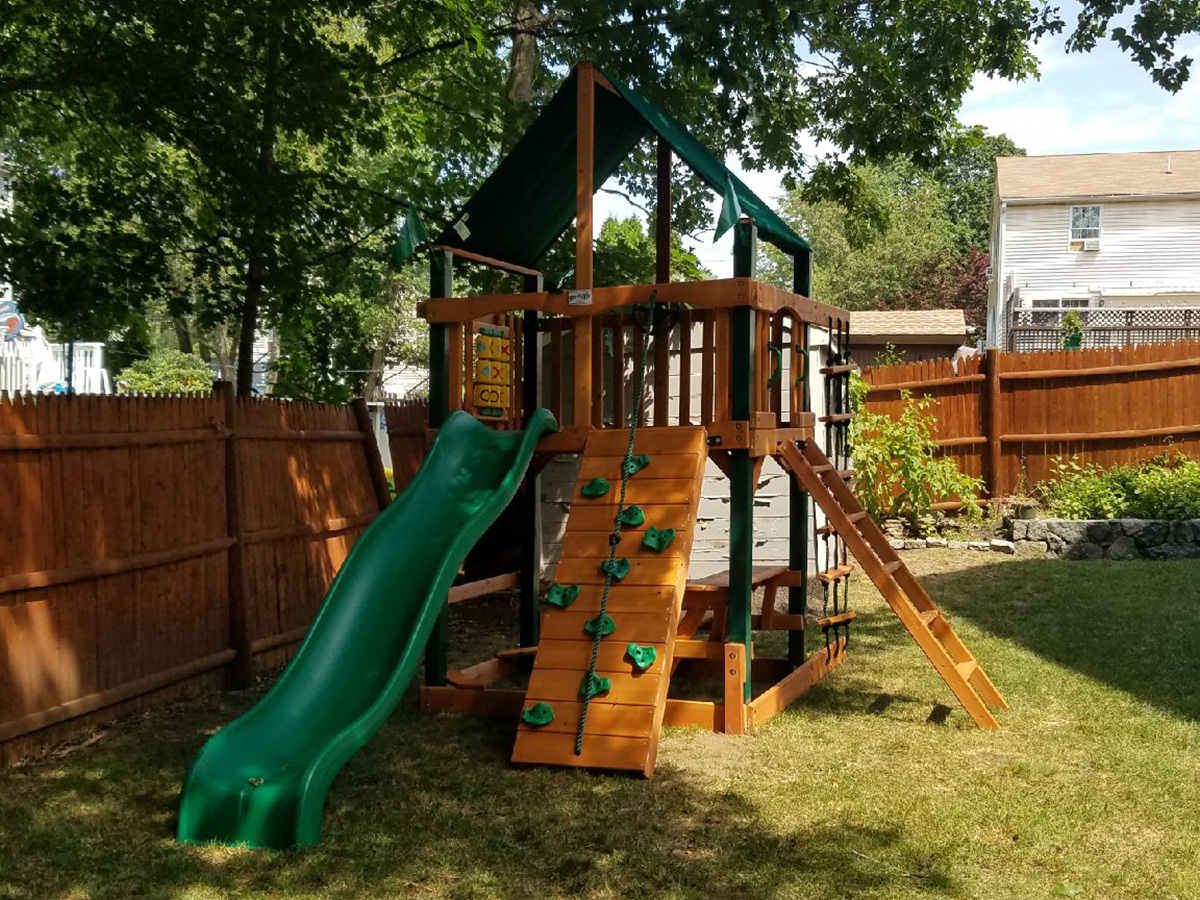Gorilla Chateau Tower Playset Assembly and Installation in Reading, MA