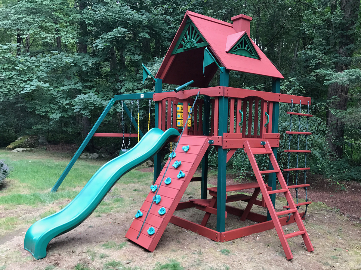 Gorilla Playset Repaired, Stained and Sealed