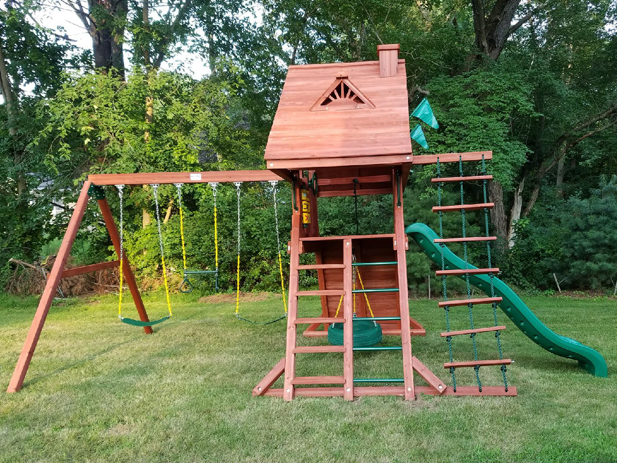 We Assembled and Installed this Gorilla Sun Palace Playset in Acton, MA